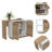 Chesterfield 2-Shelf 1-Drawer 3-Division Kitchen Island White-511489560