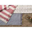 Tapis ivoire / bleu marine en coton tissé à la main Bester-19562539