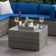 Burnese Square Glass Top Wicker Coffee Table