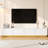 Modern White Faux Marble Tv Stand, 4 Drawers, Curved Profile, Gold Base, And Smooth - Sliding Drawer Hardware Operating