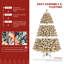 Arbre de Noël artificiel épinette enneigé, lumières incandescentes blanc chaud, support pliable, arbre de Noël enneigé -347488165