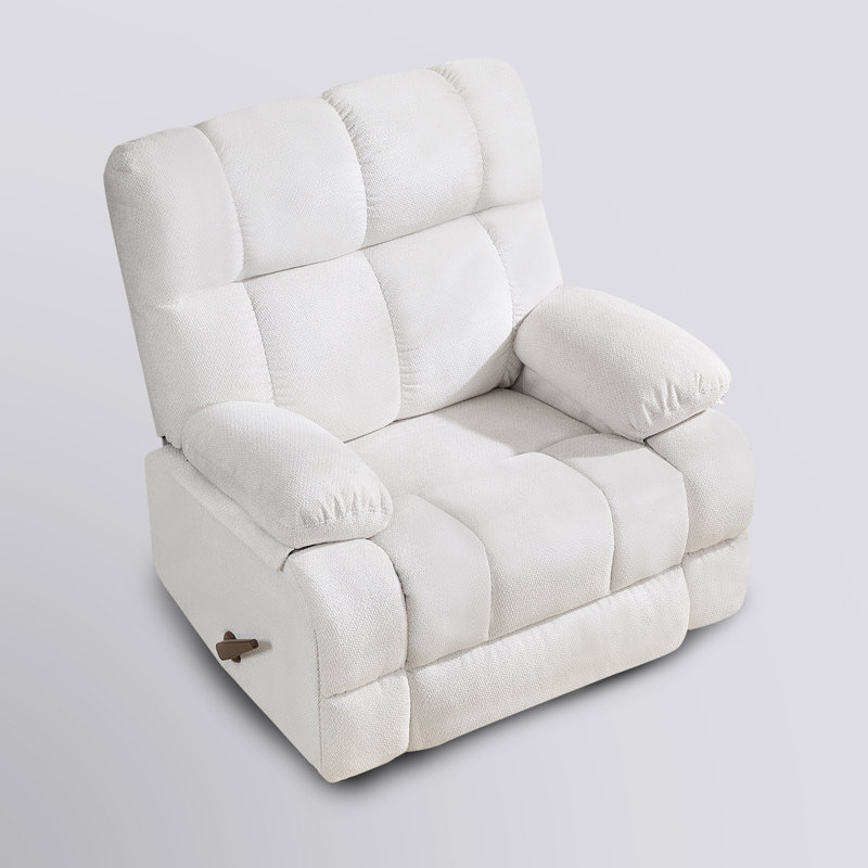 Fauteuil inclinable manuel oscillant de 36 po de large Cocalico, Polyester beige