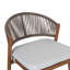 Tabourets de bar de patio en aluminium (2 pièces) avec coussins et dossiers en osier