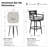 3-Piece Aluminum Outdoor Swivel Bar Set with 30" Seat Height Stools-389745934