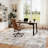 Washable Area Rugs Modern Abstract Rugs Soft Indoor Floor Mat for Dining Room Low Pile Carpet with Non Slip Backing-591362688-592552351