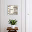 Wall mounted key box, Opens to the right, 30x30x5, Black, Elegant marble with veins in shades of gray, 