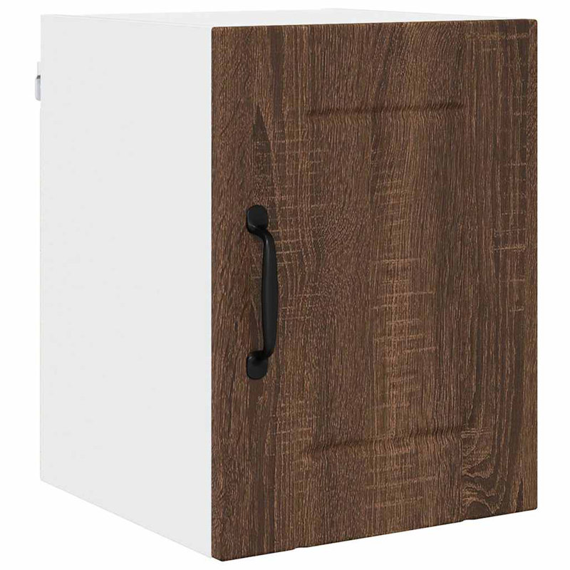 Vidaxl Kitchen Cabinet Black 40 X 31 X 40 Cm Engineered Wood, Brown Oak, 40cm H x 30cm W x 31cm D