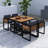 9-Pieces Acacia Wood Patio Dining Set-1463278643