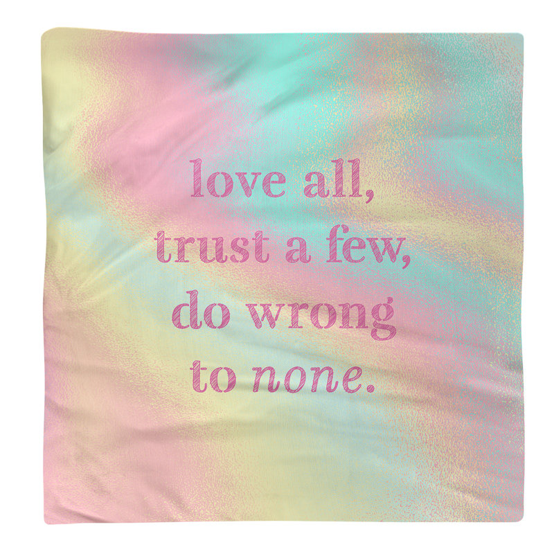 Polyester, Cotton No Pattern Square Napkin, Pastel Rainbow, Polyester, 10" L x 10" W