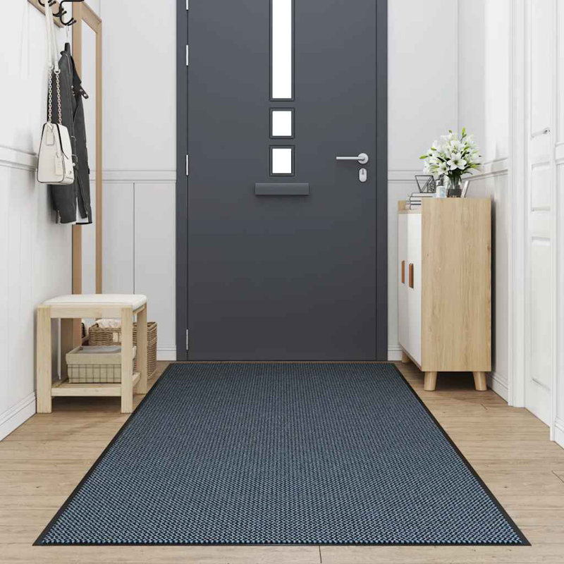Doormat Non-Slip, Blue, 115cm W x 300cm L