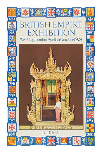 Exposition « british empire »-impression publicitaire, H 36 po x l 24 po x P 1,5 po