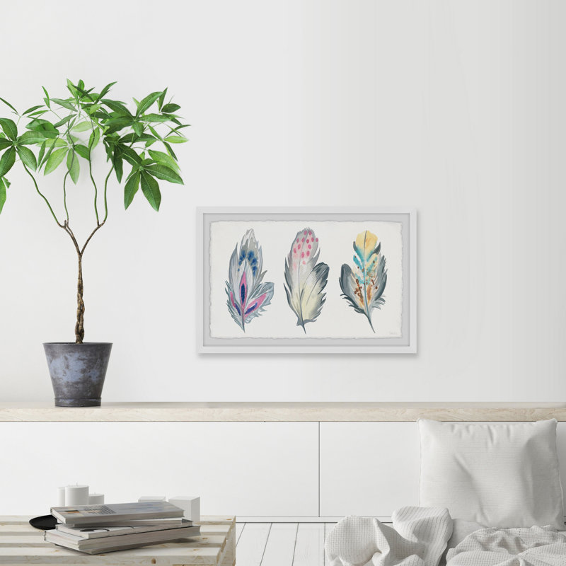 «Stylish Feathers», reproduction encadrée, H 16 po x l 24 po x P 1,5 po