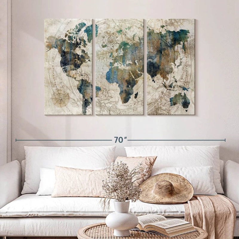 Aliaz Stained Celestial Map, 32" H x 50" W