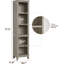 180.3cm H x 39.9cm W Bookcase