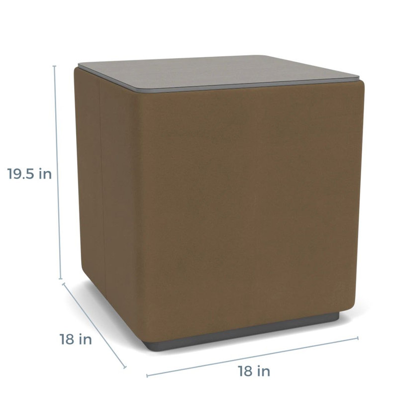 Table de salon avec plateau en stratifié Darsey, Gris anthracite; taupe Patriot Plus, 20", Sergé sarrasin