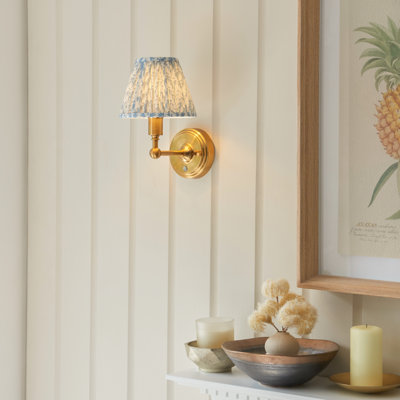 Burley Rechargeable LED Rechargeable and Leaf 16cm peachy keen shade Wall Sconce