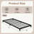 LowBed Frame - Heavy Duty Metal -Bed Frame In Matte Heavy Duty With Steel Slats, Easy Assembly, Noise-Free, Non-Slip, No Box Spring Needed-554143286