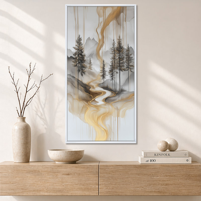 Reproduction d'art sur toile encadrée, "Lenny IV", H 40 po x l 20 po, Cadre flottant blanc