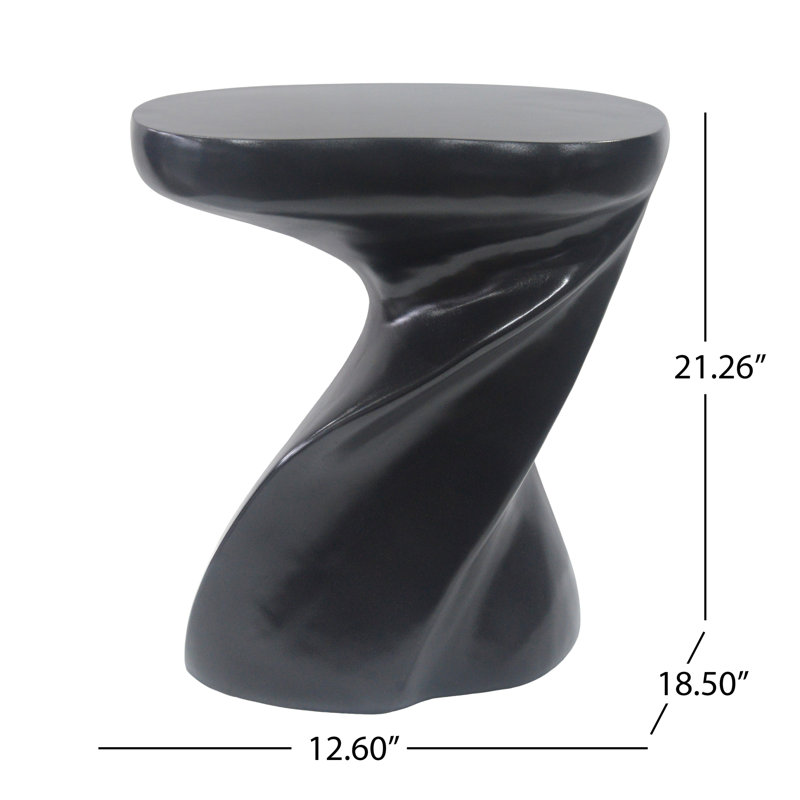 Tables de bout torsadées, table d'appoint moderne portative MGO brun antique pour la maison, Noir * Noir