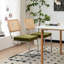 Ensemble de 2 chaises de salle à manger, chaises d'appoint latérales en rotin de velours avec pieds chromés, chaises de style moderne Mid-Century conçues par Breuer, chaises rembourrées-417442166