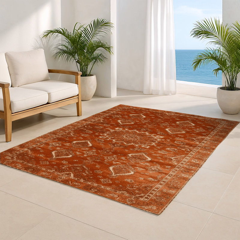 Tapis d'intérieur et d'extérieur Tabriz, Rectangulaire 8 pi x 10 pi