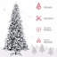Arbre de Noël artificiel enneigé 9 pieds avec 616 branches de cèdre réalistes, ouverture automatique, décoration de Noël