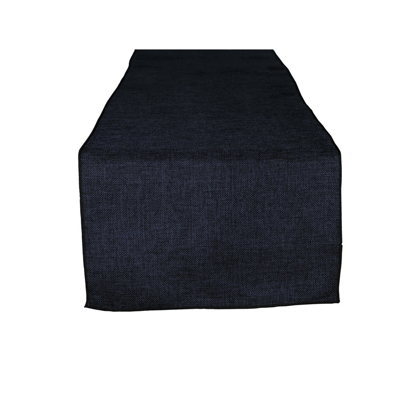 Chemin de table de couleur unie Iona-Lilly, 144 po x 12 po, Bleu marine