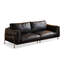Canapé modulaire noir en cuir véritable-1951759081