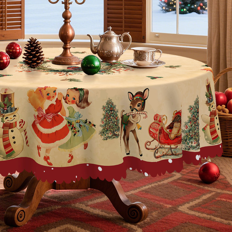 Nappe en polyester lavable Christmas