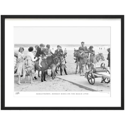 Mablethorpe, Donkey Rides on the Beach C1950 1 Piece Single Picture Frame Wall Art