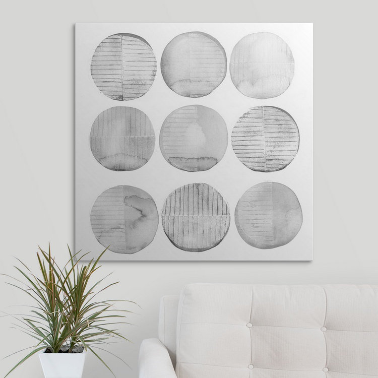 « ii », reproduction d’impression dépilée Soft Circles, H 24 po x l 24 po x P 1,5 po, Toile