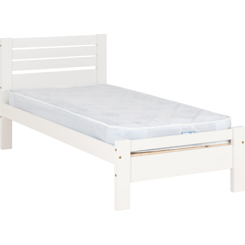 Mellott Bed Frame, White, Single (3')
