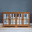 Armoire vitrée rétro avec portes en verre et éclairage à DEL télécommandés