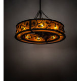 Oak Leaf And Acorn Downrod Ceiling Fan
