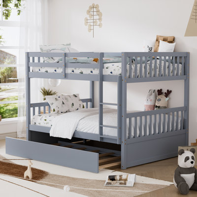 Citori Full Over Full Wood Bunk Bed With Trundle by Harriet Bee