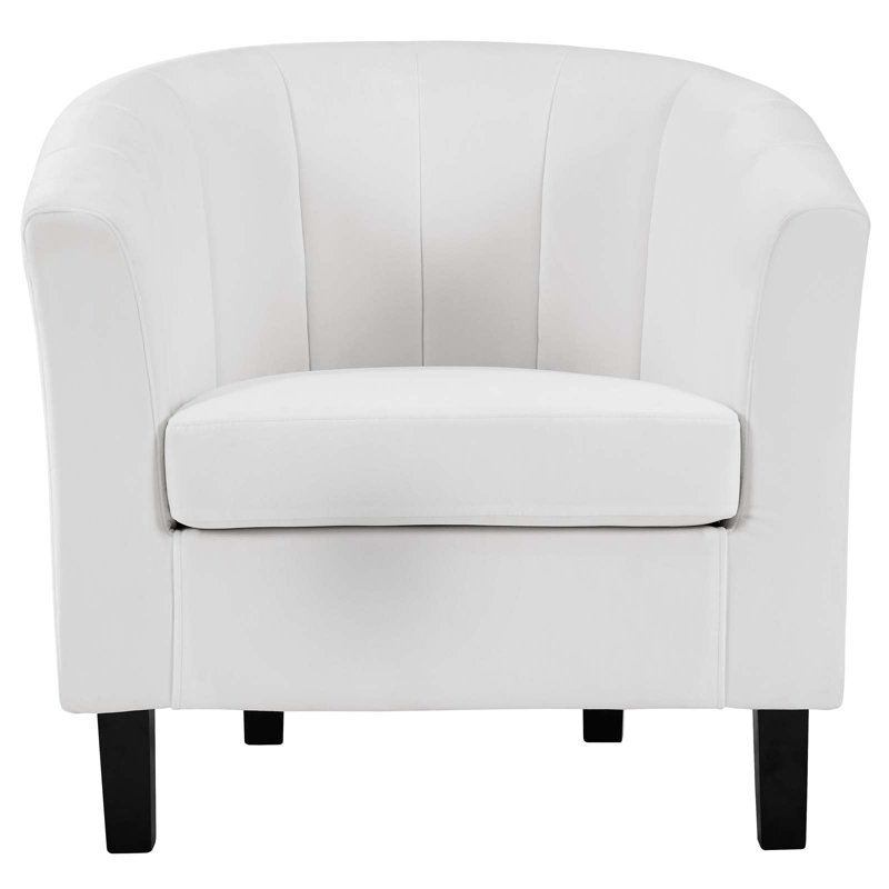  Fauteuil 28 po en velours, Velours blanc
