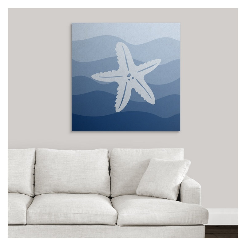 «Starfish Underwater Nursery», impression, H 35 po x l 35 po x P 1,5 po, Toile