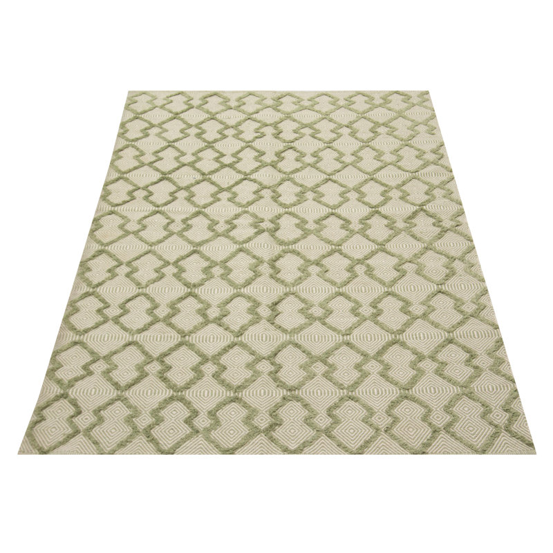 Kilim vert Lesterny 5 pi 1 po x 7 pi 11 po