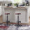 Tabouret de vélo pivotant réglable de 29 à 37 po de hauteur Rustic - ensemble de 2 tabourets de bar de style campagnard industriel