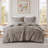 2 PCS Twin/Twin XL Solid Faux Fur Comforter Mini Set Gray-128367383