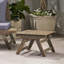 Table d'appoint d'extérieur - Bois gris, 19,9 x 19,9 x 12,73, lattes ouvertes, bois de construction décoratif, l 19,9 x L 19,9 x H 12,73, plateau décoratif