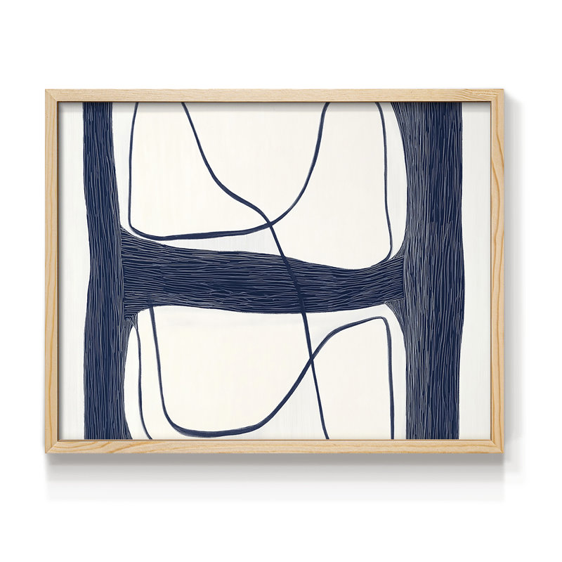 Abstrait, série I, reproduction encadrée, H 8 po x l 10 po, Naturel