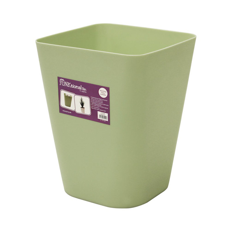 Plastic Open Waste Bin - 41.64L, Green