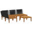  Garden Lounge Set Solid Acacia Wood & Rope Sofa Outdoor Furniture Patio-523355062