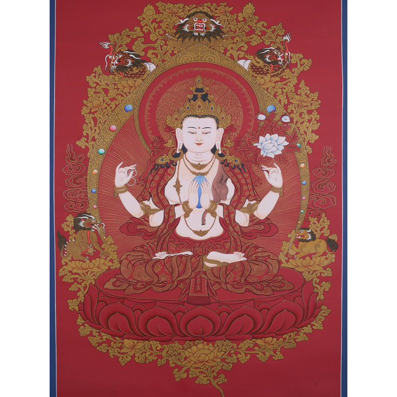 Chanrezig (Avalokiteshvara) | Brocadeless Thangka