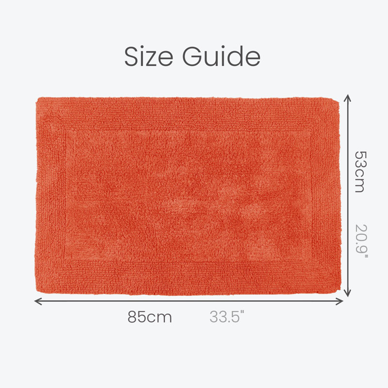 Ruthann Cotton Reversible Bath Mat, Terracotta