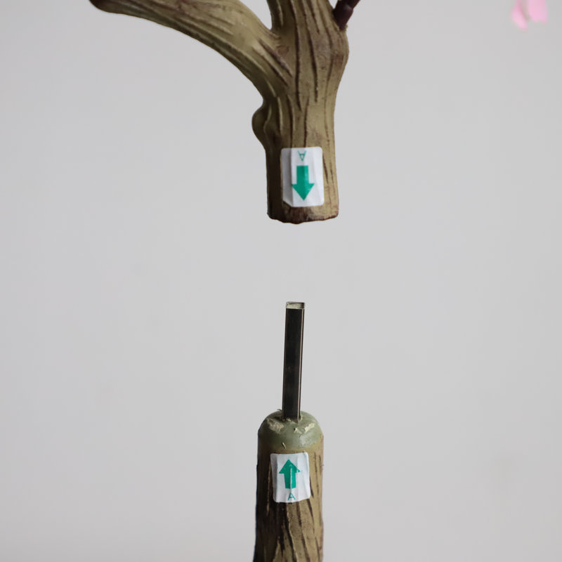 Arbre à fleurs artificiel en pot 50 po pour l'intérieur et l'extérieur, Rose