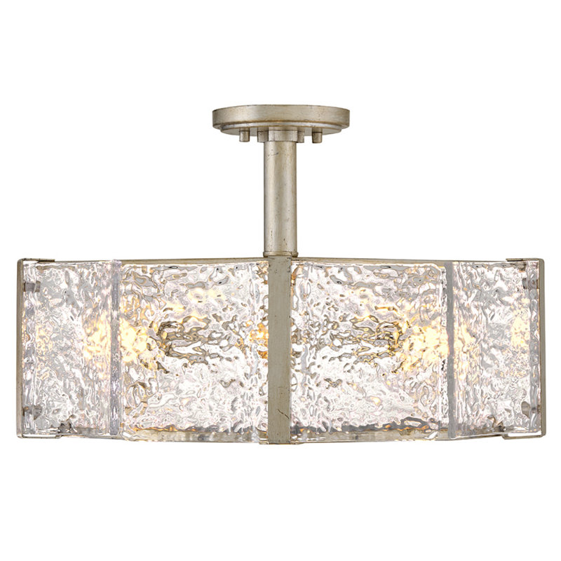 Plafonnier encastré Florian, Argent argent