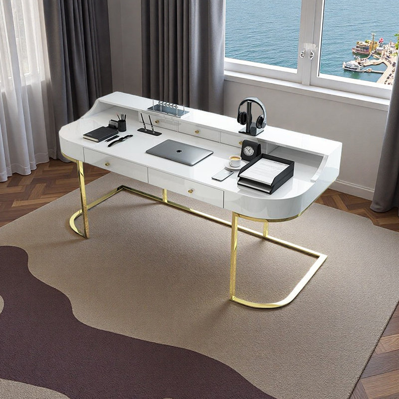Bureau unique de style français, H 29,52 po x l 62,99 po x P 23,62 po
