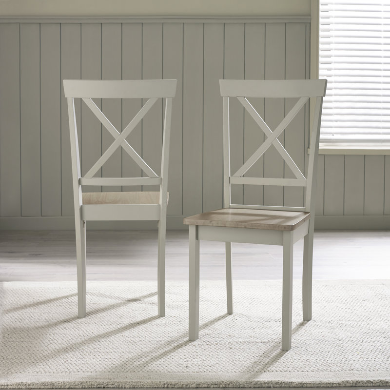 Bale Round Dining Table & 4 Shannondale Chairs - Traditional Rustic Farmhouse Kitchen, White/Gray